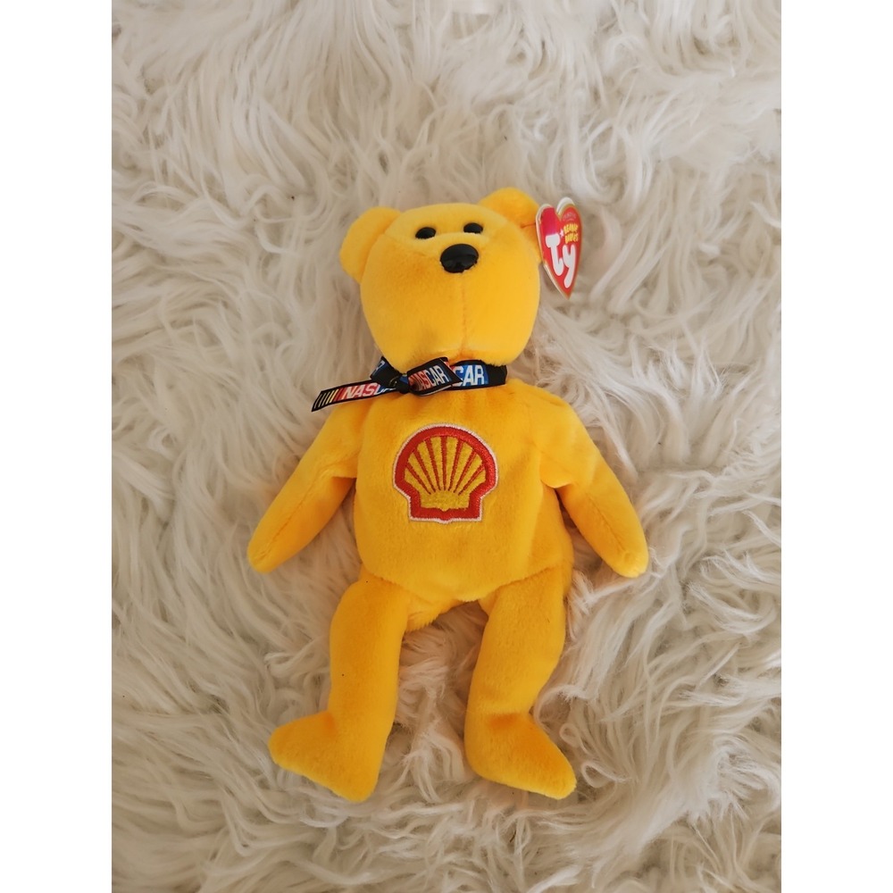 TY Beanie Baby Bear~🏁"KEVIN HARVICK"~#29 Shell ~ NASCAR Collection~MWMT's